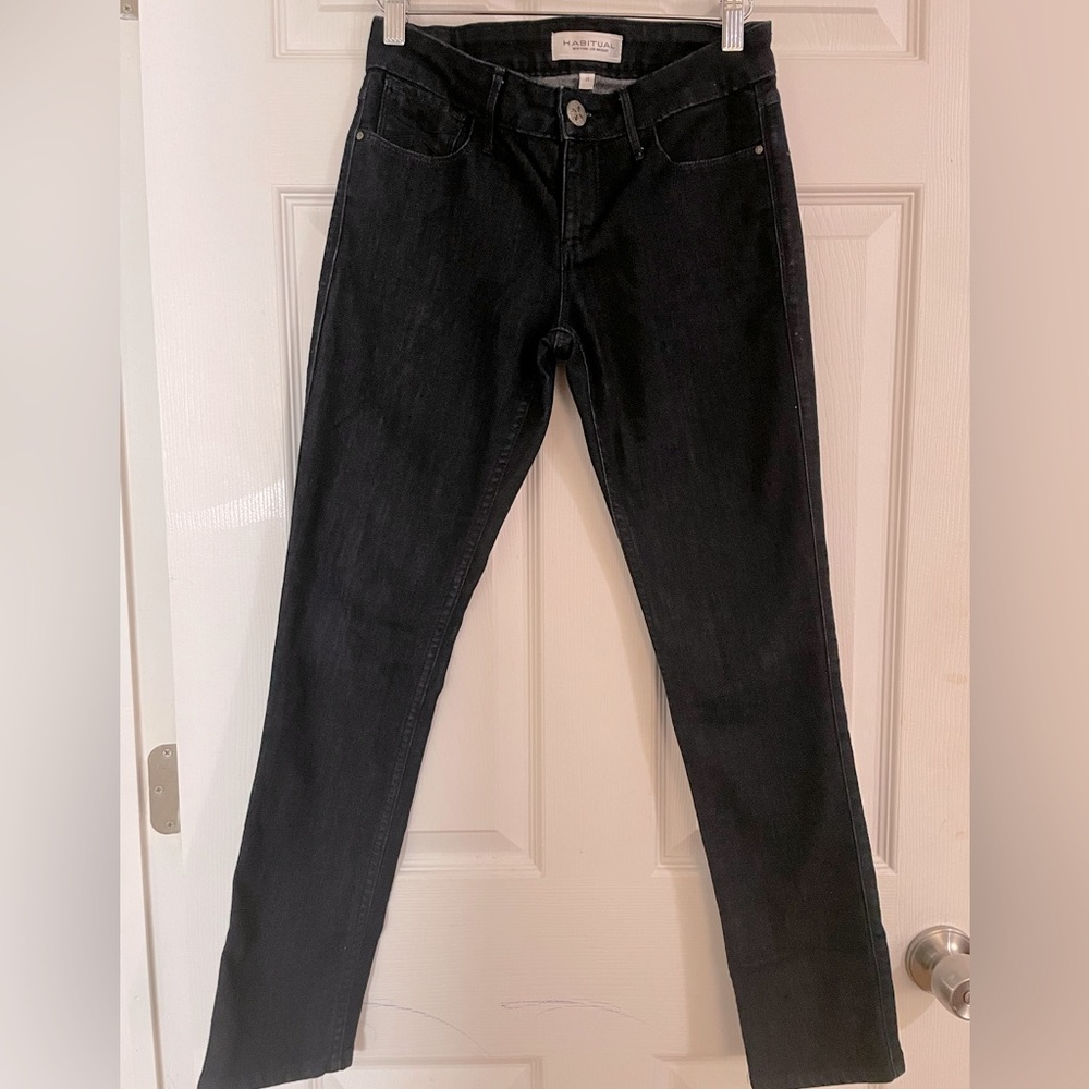 Habitual Black Straight Leg Jeans with Washed Look